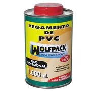 Pegamento pvc wolfpack con pincel 1000 ml.