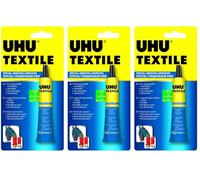 Pegamento uhu especial textil tubo 20 gr en blister (Paquete de 3)