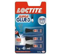 Loctite Adhesivo Superglue-3 Mini Trio Transparente, Instantáneo y Resistente 3 x 1 g