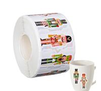 Pegatina Cascanueces 500 Piezas Decoraciones de Cascanueces de Dibujos | Rollo Pegatinas Navideñas Para Libros de Texto Estuches Tabletas Vasos Preescolar Infantil Aulas Recompensas