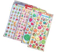 Pegatina de espuma de Fruta de dibujos animados para niños, pegatina para diario, planificador, Notebook, funda de teléfono, portátil, equipaje, adorno de álbum de recortes