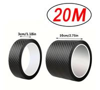 Pegatina para carrocería de coche de fibra de carbono Nano de 1-20m, tira protectora de cinta 3D para espejo de puerta, película protectora DIY, adhesivo impermeable 15m Long