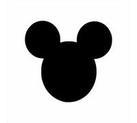 Pegatina para coche con diseño de cabeza de Mickey Mouse - Negro, 15 x 14 cm, diseño de coche tradercat
