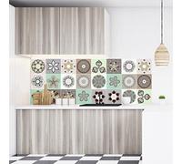 Pegatinas Adhesivos carrelages, multicolor, 20 x 20 cm, Set de 15 piezas