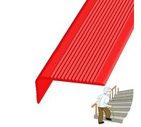Pegatinas Antideslizantes para los Bordes de Las e Tiras De Borde Escalón, Escalera Goma(Red,50in/1.27m)