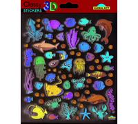 Pegatinas classy 3d animales marinos glitter