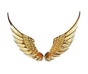 Pegatinas de alas de ángel para coche, alas 3D, pegatinas para coche, metal, capó, carrocería, emblema, pegatinas autoadhesivas para coche, alas de ángel, águila, 18 cm x 11 cm