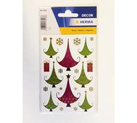 Pegatinas de árbol de navidad con relieve, decoración