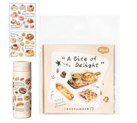 Pegatinas de arte comestibles, juego de calcomanías para álbumes de recortes, etiquetas de diario con bonitas ilustraciones, paquete de colección de temática de aperitivos, juego de estilo de