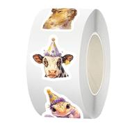 Pegatinas De Cumpleaños Animales 500 Piezas Decoración Adhesiva | Pegatinas para Mesa de de Cumpleaños Para Cuadernos Fundas De Teléfono Estuches Tabletas Tazas Decoración Preescolar Escolar