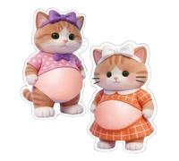Pegatinas de dibujos animados - 12 x 7 x 1 cm Soft Belly Sensory Decals, 3D Squeeze Toy | Animal Theme Sensory Decals Kids Stickers 3D Squeeze Toy | For Children Girls Teens Students Scrapbooking