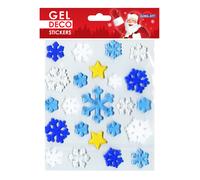 Pegatinas de gel de navidad para ventana, copos de nieve