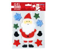Pegatinas de gel de navidad para ventana, papá noel