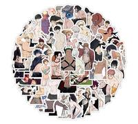 Pegatinas de hombre musculoso animado 50 Uds., pegatinas de dibujos animados para botellas de agua, equipaje, bicicleta, coche, pegatinas bonitas, suministros para fiestas para adolescentes y adultos