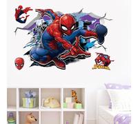 Pegatinas de Pared de Dibujos Animados de Marvel, Los Vengadores, Superman, Iron Man, Decoración para Dormitorio de Invitados B