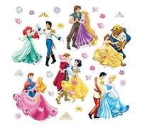Pegatinas de pared de princesas de Disney AG Design DKs 1081, papel, coloridas, 30 x 30 cm