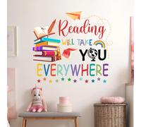 Pegatinas de pared inspiradoras con eslogan inglés colorido, pegatinas de Arte de vinilo para decoración del hogar en habitaciones de niños LM63080