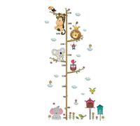 Pegatinas de Pared Zoológico Pvc para Medir Estatura Infantil | Diseño Zy178, Libre Composición, Fácil de Aplicar y Recolocar, sin Dejar Residuos ni Dañar la Superficie