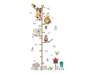 Pegatinas de Pared Zoológico Pvc para Medir Estatura Infantil | Diseño Zy178, Libre Composición, Fácil de Aplicar y Recolocar, sin Dejar Residuos ni Dañar la Superficie