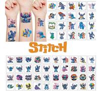 Pegatinas de tatuajes temporales de Disney Anime Stitch, diseño de dibujos animados bonitos para niños, fiesta, cosplay, regalo de cumpleaños para niños, 2026 Random 20PC