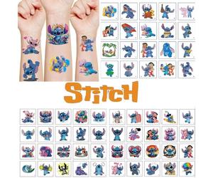 Pegatinas de tatuajes temporales de Disney Anime Stitch, diseño de dibujos animados bonitos para niños, fiesta, cosplay, regalo de cumpleaños para niños, 2026 B