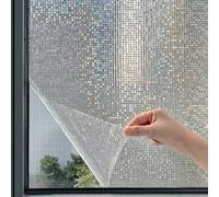 Pegatinas de vidrio con mosaico láser 3D, película de vidrio para privacidad de ventanas, película de vidrio para ventanas con adsorción electrostática, adecuada para cocinas, baños, dormitorios, Msk