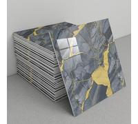 Pegatinas decorativas para azulejos, Paquete de 30 paneles pared contra salpicaduras mármol, despegables y adhesivos, 30x30 cm