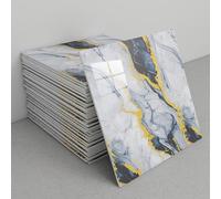 Pegatinas decorativas para azulejos, Paquete de 30 paneles pared contra salpicaduras mármol, despegables y adhesivos, 30x30 cm