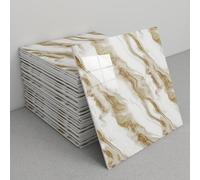 Pegatinas decorativas para azulejos, Paquete de 30 paneles pared contra salpicaduras mármol, despegables y adhesivos, 30x30 cm