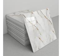 Pegatinas decorativas para azulejos, Paquete de 30 paneles pared contra salpicaduras mármol, despegables y adhesivos, 30x30 cm