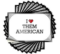 Pegatinas emo para parachoques | I Love Them American Vintage Boss paquete de calcomanías (12 x 18 cm)