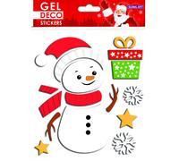 Pegatinas gel deco navidad muñeco de nieve
