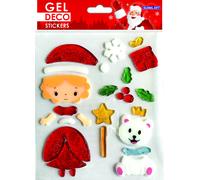 Pegatinas gel deco navidad princesa