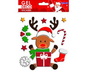 Pegatinas gel deco navidad reno navideño