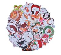 Pegatinas Infantiles de Cerdito Guinea y Pegatinas animales: Colección de 102 Unidades, 51 Diseños con 2 de Cada Uno, Aprox. 5 cm, Material PVC Impermeable, Impresión a Color HD para Manualidades