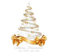 Pegatinas para ventanas de Navidad, pegatinas doradas para árbol de Navidad, pegatinas estáticas de PVC de doble cara, para escaparates, decoración navideña, aula, fiesta, pared, oficina, 65 x 45 cm