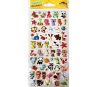 Pegatinas tweeny foamy animales adorables glitter