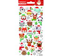 Pegatinas tweeny foamy navidad cara animales