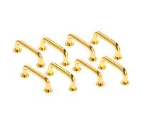 Pegciuho Mini Pomos Decorativos, Accesorios de Metal para Muebles, Superficie Cómoda, Adecuados para Cajones, Armarios Y Puertas, oro, Pequeño 8Pcs