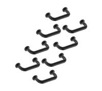 Pegciuho Mini Pomos Decorativos, Accesorios de Metal para Muebles, Superficie Cómoda, Adecuados para Cajones, Armarios Y Puertas, NEGRO, Pequeño 8Pcs