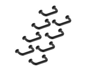 Pegciuho Mini Pomos Decorativos, Accesorios de Metal para Muebles, Superficie Cómoda, Adecuados para Cajones, Armarios Y Puertas, NEGRO, Pequeño 8Pcs