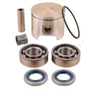 PEGGYLIN Kit de sello de aceite for cojinete de agujas de cigüeñal con clip de anillo de pistón de 46 mm, compatible con motosierras HUSQVARNA 55, 55 Rancher y 55 EPA (n.° 503608171)