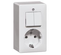 Peha 6695 Interruptor Combinado Con Toma De Tierra Blanco - 00275521