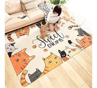 PEIHUODAN Alfombra Infantil Animal Elefante Dinosaurio León Jirafa Gato Alfombra de Salón Grande Alfombra Antideslizante para Habitación de Niños y Niñas Almohadilla de Juego (Color1,100x120 cm)