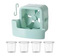 PEIHUODAN Caja Enfriadora Ventilador Clip-On, Enfriador de Aire Portátil para Ventiladores Estándar, con 4 Vasos de Hielo, Sin Instalación (Verde)