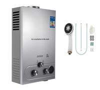 PEIXU 6L 12KW Calentador de Agua de Gas GLP Butano y Propano Calentador de Agua Calentador de Agua LPG Instantáneo Portátil,para Ducha Al Aire Libre,Baño,Camping