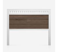 PEJECAR Cabecero Bora para Cama de 150 Fabricado en Madera Maciza de Pino insigni Acabado Combinado Blanco Nogal