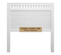 PEJECAR Cabecero de Cama 105 Blanco de Madera Maciza de Pino y Montado | Bora Cabezal Juvenil o para Invitados con Patas al Suelo | Se Cuelga en Pared con Altura Regulable | Estilo Rústico y Clásico