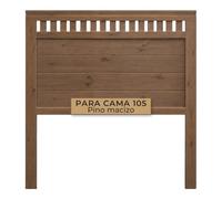 PEJECAR Cabecero de Cama 105 Madera Maciza de Pino Tono Nogal y Montado | Bora Cabezal Juvenil o para Invitados con Patas al Suelo | Se Cuelga en Pared con Altura Regulable | Estilo Rústico y Clásico