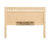 PEJECAR Cabecero de Cama 150 Madera Maciza de Pino sin Pintar y Montado | Bora Cabezal de Matrimonio con Patas al Suelo | Se Cuelga en Pared con Altura Regulable | Estilo Rústico Clásico Dormitorio